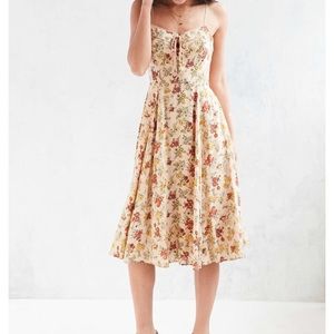 Urban Outfitters Tan Floral Dress
